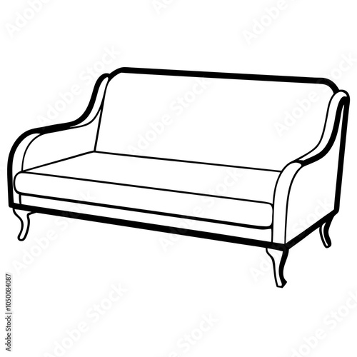 Divan line art 