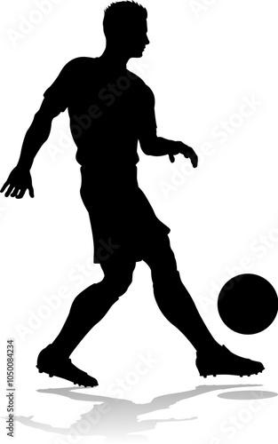 A soccer or football player male silhouette man photo