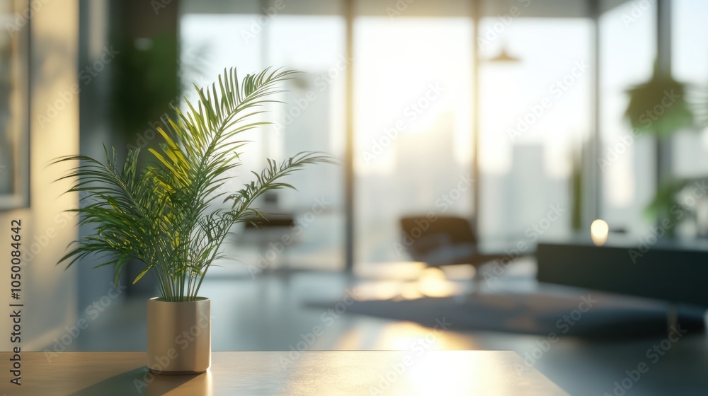 Beautiful blurred background of a light modern office interior with panoramic windows and beautiful lighting. Beautiful blurred background of a light modern office interior with panoramic windows and beautiful lighting.