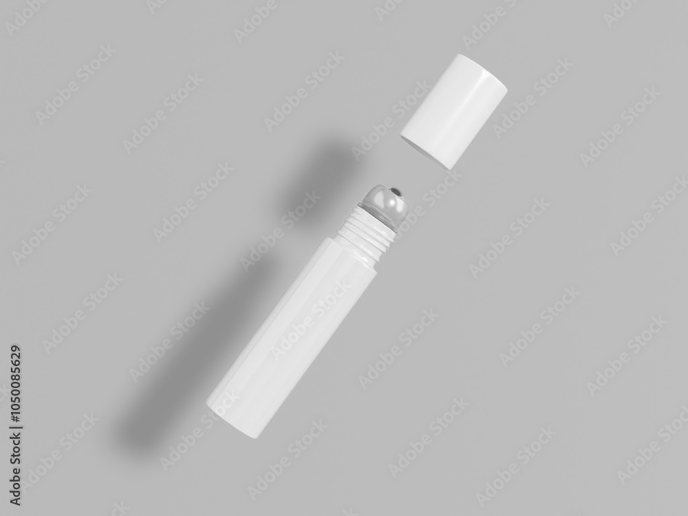 Roller bottles mockup, open cap, metallic ball rolle-on bottles mockup, liquid cosmetic packaging, cylindrical shape essential oil containers, luxury liquid cologne packaging isolate on background Roller bottles mockup, open cap, metallic ball rolle-on bottles mockup, liquid cosmetic packaging, cylindrical shape essential oil containers, luxury liquid cologne packaging isolate on background