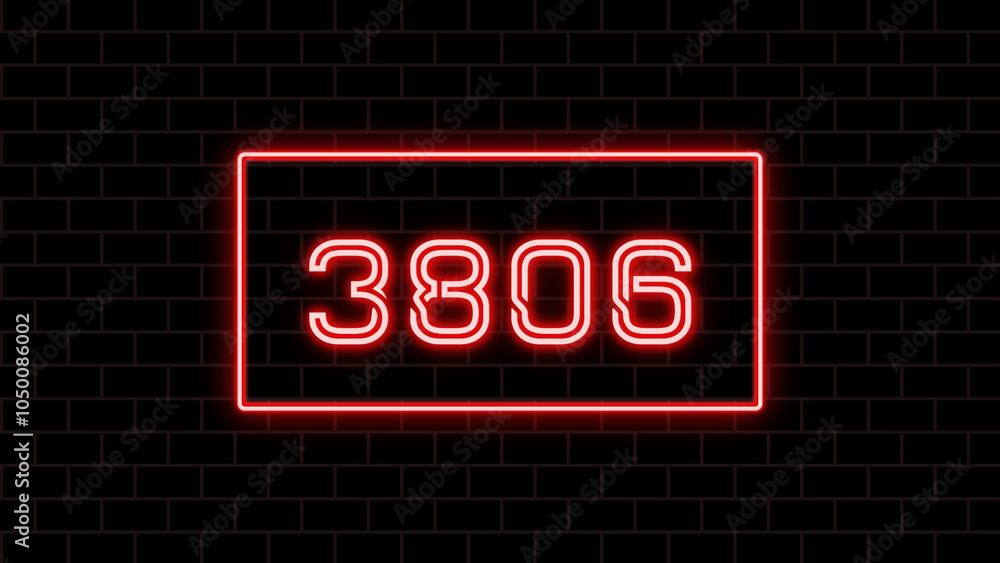 3806年のネオン文字 3806年のネオン文字