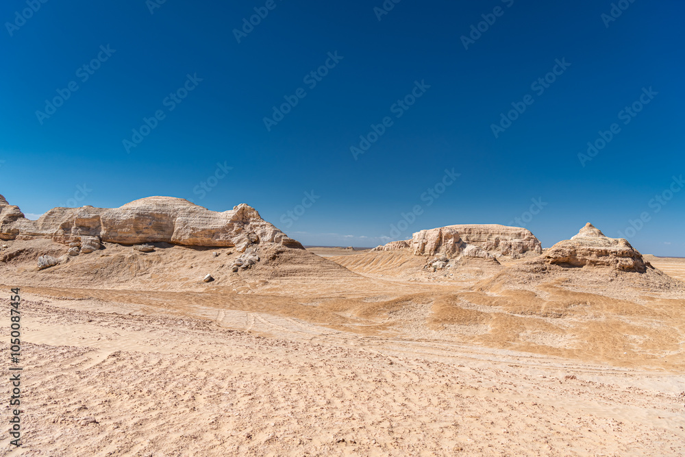 The national highway going along the yadan geological formation in Chinese Qinghai The national highway going along the yadan geological formation in Chinese Qinghai