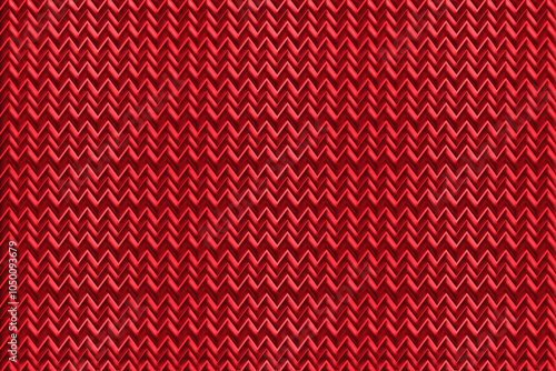 Red metallic fiber wave ornament seamless pattern decoration and wallpaper