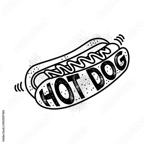 Design vector, hot dog typography