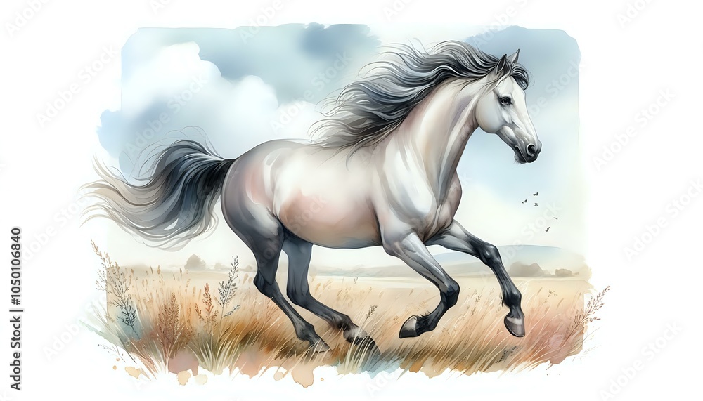 Obraz premium Dynamic Horse in Graceful Motion 