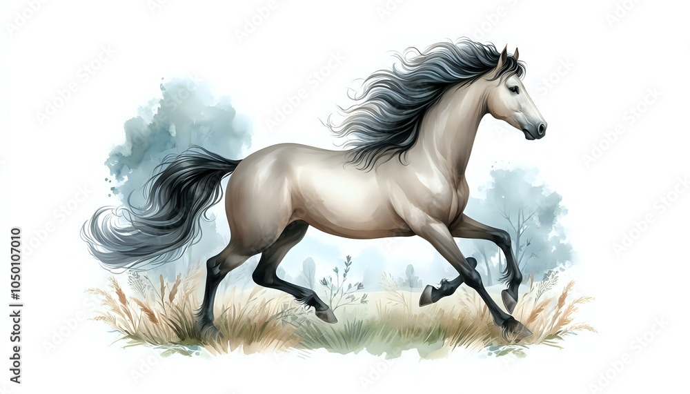 Naklejka premium Dynamic Horse in Graceful Motion 