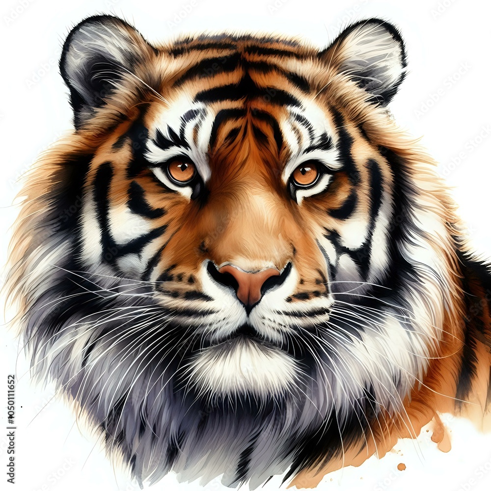 Obraz premium Striking Tiger at Rest 