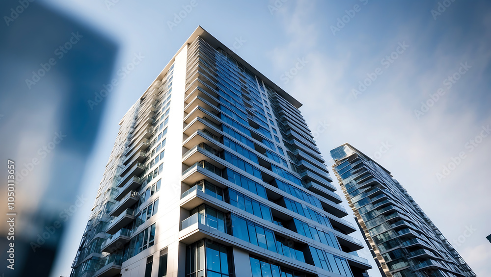 Fototapeta premium Modern Architectural Concepts, Real Estate Visual Assets, Professional Building Design Resources, Urban & Residential Property Graphics