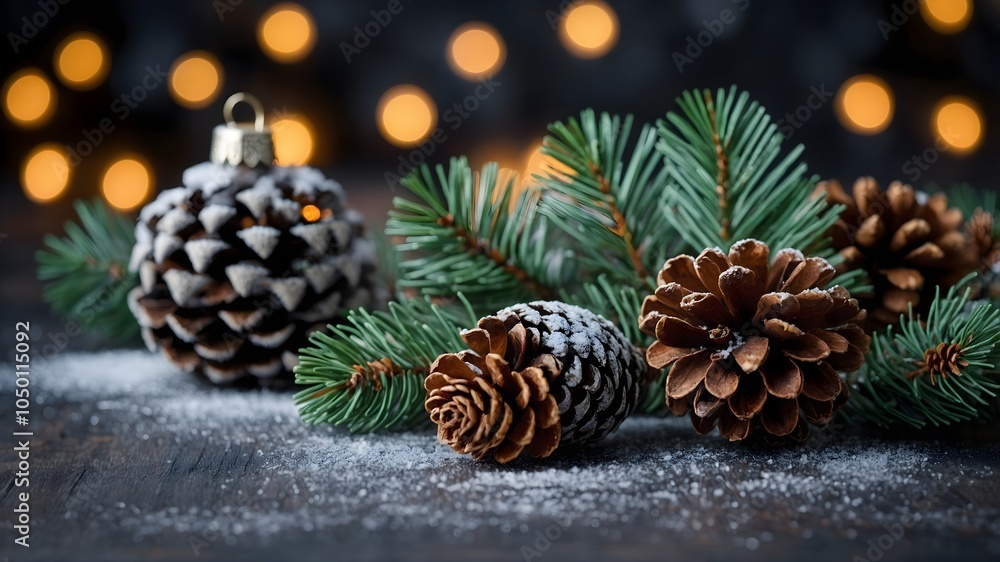 Festliche Weihnachtsdekoration mit süßen Leckereien Festliche Weihnachtsdekoration mit süßen Leckereien