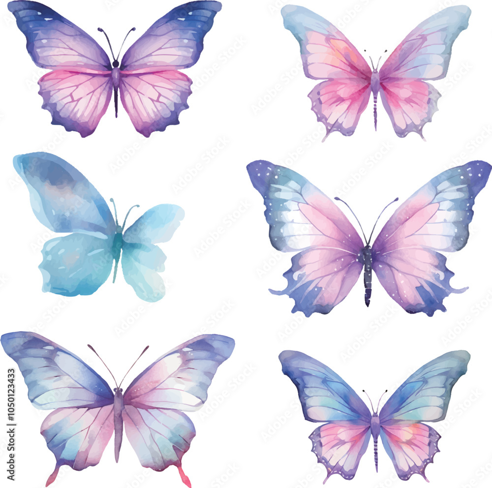 Fototapeta premium collection of butterflies