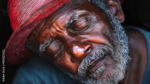 Homeless Man Sleep On Street photo