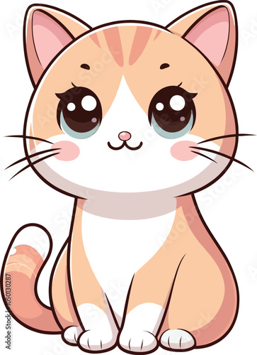 Cute Baby Cat Illustration