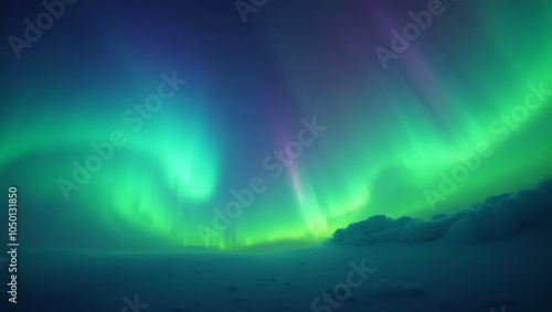 Wallpaper Mural Beautiful aurora borealis gradient with vibrant greens blues and purples Torontodigital.ca