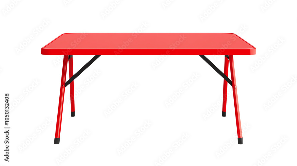 Bright red table with sturdy legs, ideal for outdoor events, picnics, and casual gatherings, adding a pop of color to any setting. Bright red table with sturdy legs, ideal for outdoor events, picnics, and casual gatherings, adding a pop of color to any setting.