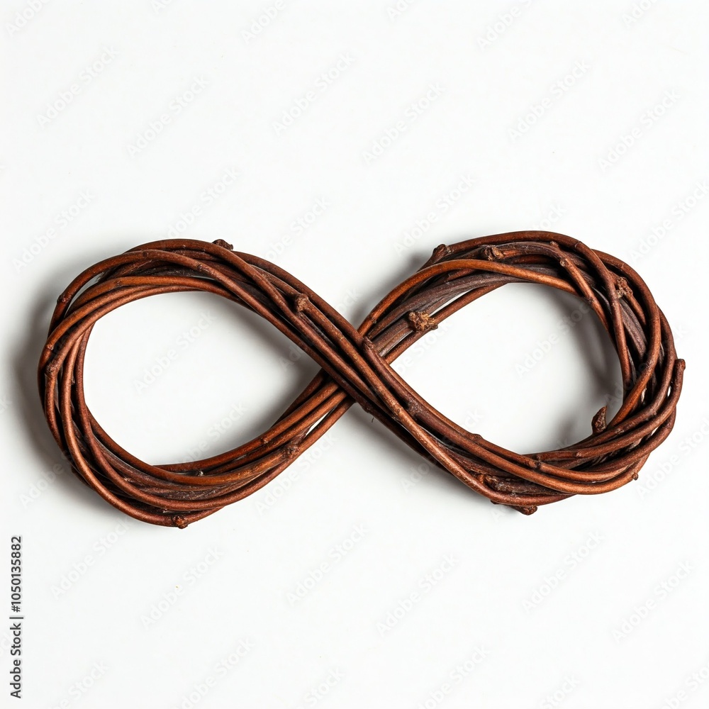 Infinity symbol formed by entwined branches. Infinity symbol formed by entwined branches.