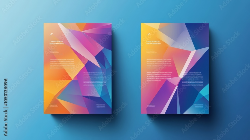 Fototapeta premium Colorful Abstract Geometric Posters with Modern Design