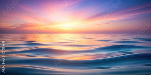 Serene Sunset Hues Reflected in Gentle Ocean Waves