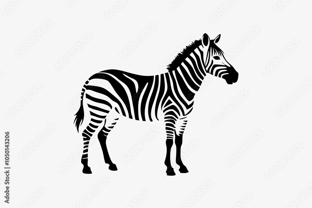 Fototapeta premium Dynamic Zebra Silhouette Design