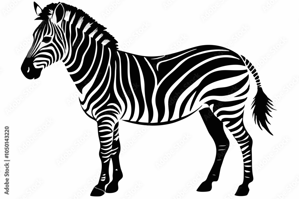 Fototapeta premium Dynamic Zebra Silhouette Design