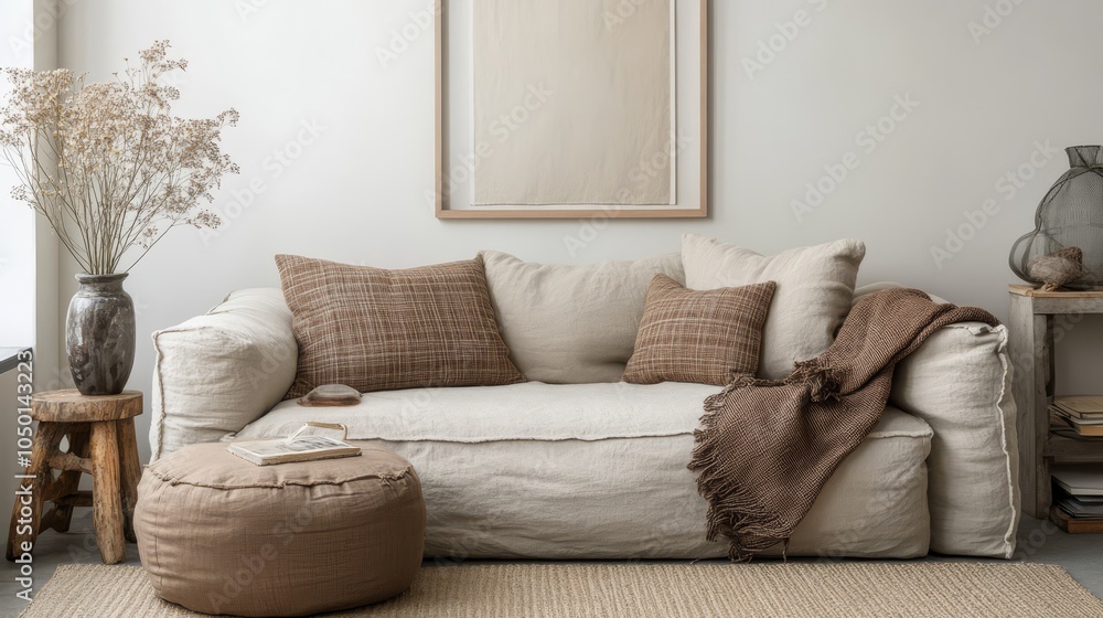 Cozy Neutral Living Room with Minimalist Decor Cozy Neutral Living Room with Minimalist Decor