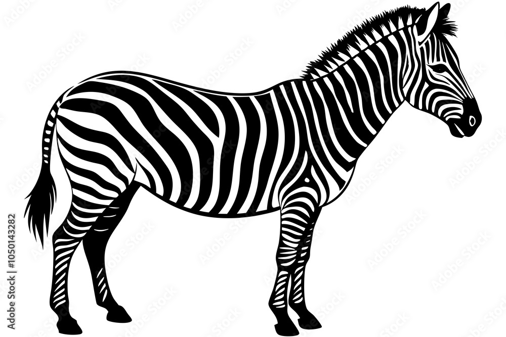 Fototapeta premium Dynamic Zebra Silhouette Design
