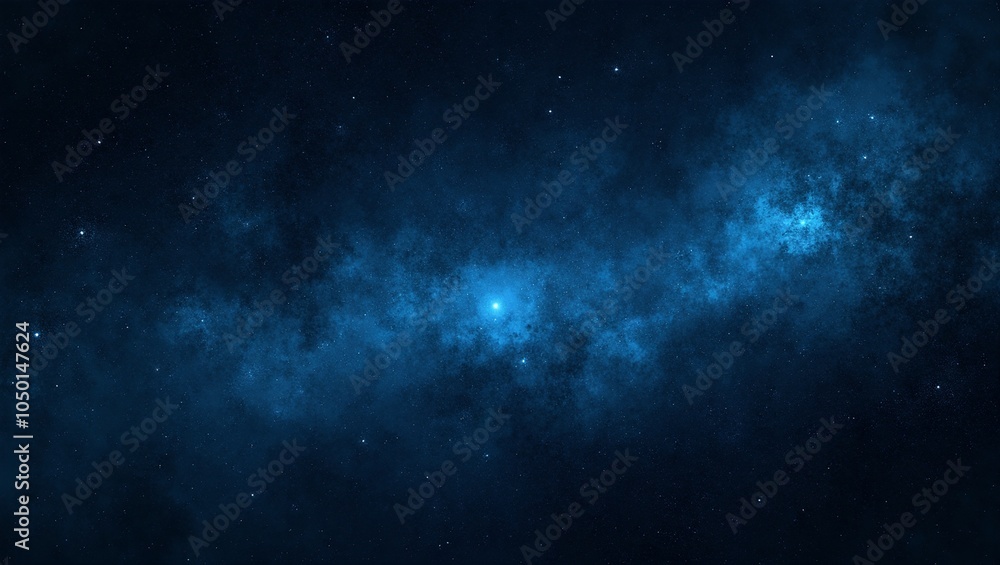 Fototapeta premium Mesmerizing starlit night sky with swirling dark blue patterns and bright white stars