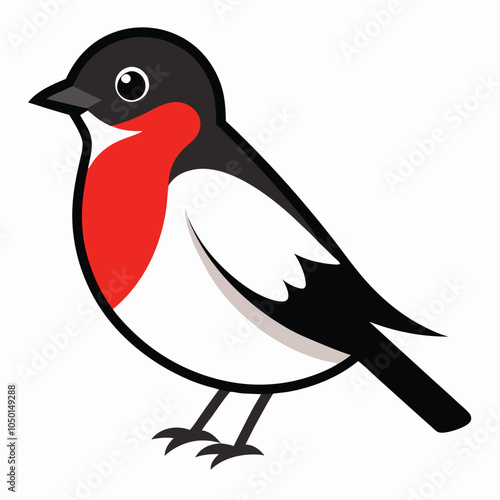 Solid color Least Flycatcher animal vector design