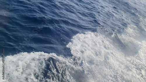 Wallpaper Mural The churning water behind a boat in the Mediterranean caused by the powerful boat engine at full speed. Torontodigital.ca