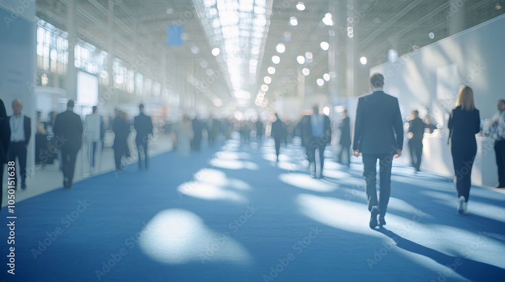 Conference Hall with People Walking:Luxury Car Exhibition with Blurred Background.Concept of luxury, exclusivity, innovation, and automotive industry,Automotive, luxury goods, events and exhibitions. Conference Hall with People Walking:Luxury Car Exhibition with Blurred Background.Concept of luxury, exclusivity, innovation, and automotive industry,Automotive, luxury goods, events and exhibitions.