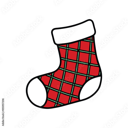 Christmas socks isolated Design - Christmas socks vector illustration

