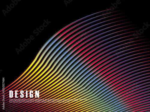 Colorful lines pattern background, Stunning Abstract Multicolor Visualization.