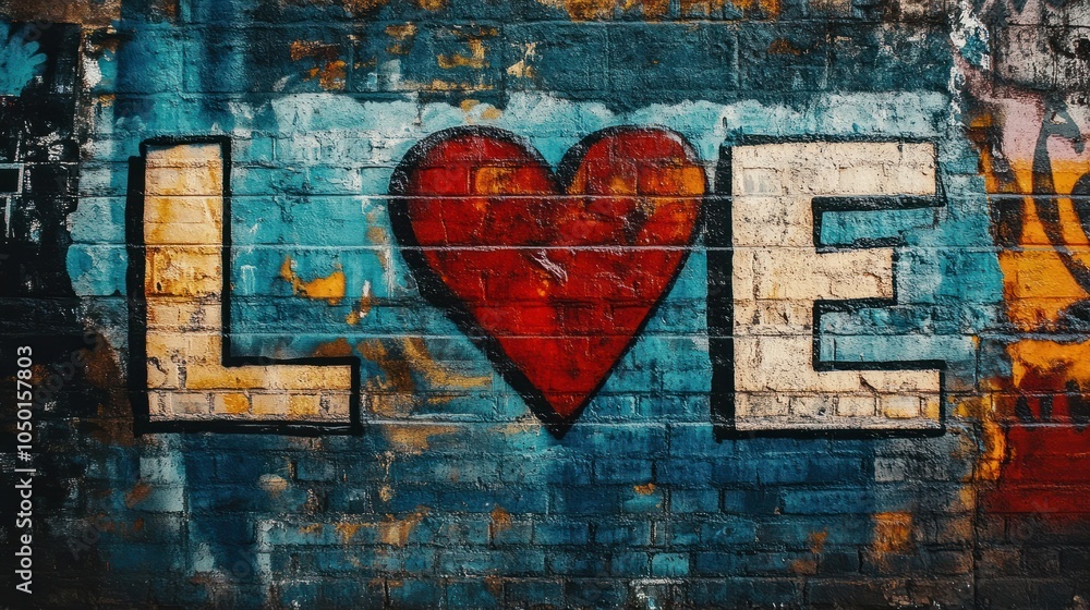 Spray painted graffiti wall font words LOVE graf paint tag suburb city street art mural empowerment inspiration harmony emotion artistic cool vibrant background campaign banner Spray painted graffiti wall font words LOVE graf paint tag suburb city street art mural empowerment inspiration harmony emotion artistic cool vibrant background campaign banner