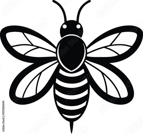 Solid color Leafcutter Bee animal vector design