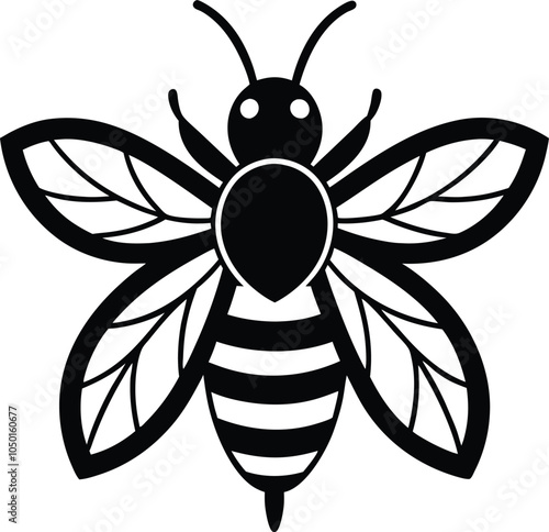 Solid color Leafcutter Bee animal vector design