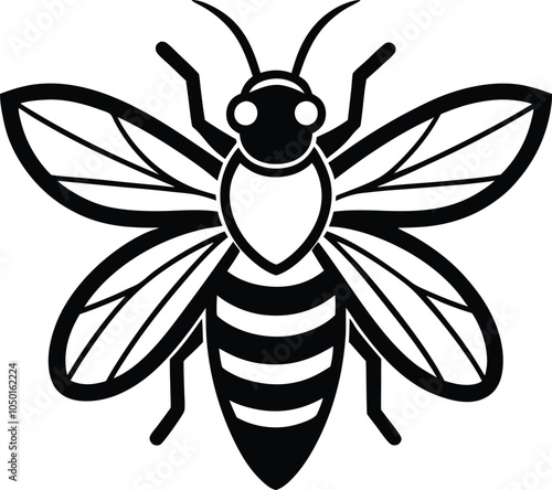 Solid color Leafcutter Bee animal vector design