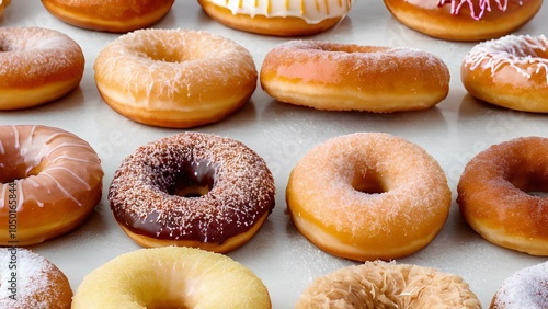 Soft and chewy mochi donuts in assorted colors, offering a delightful and unique twist on traditional donuts.