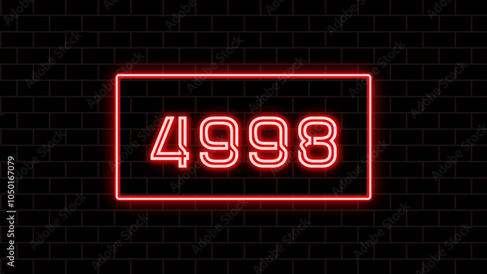 4998年のネオン文字 4998年のネオン文字