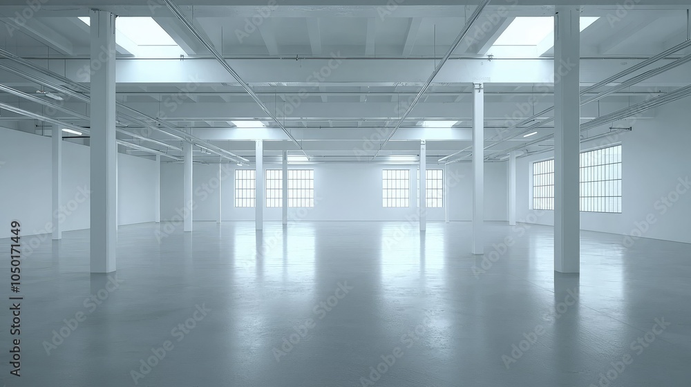 Fototapeta premium Spacious Minimalist Garage Interior Design