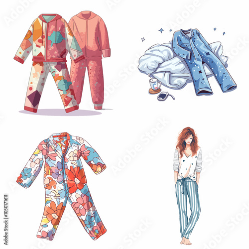 shirt and blue pants pyjama sleeping cloth