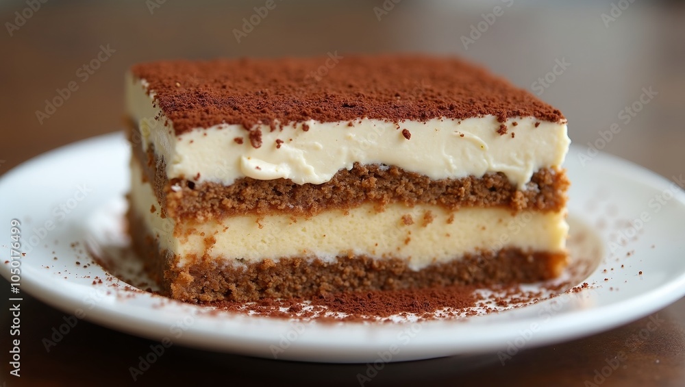 Decadent tiramisu dessert with espresso soaked ladyfingers mascarpone and cocoa powder Decadent tiramisu dessert with espresso soaked ladyfingers mascarpone and cocoa powder