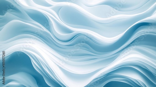 White and blue wave pattern creating calm visual effect