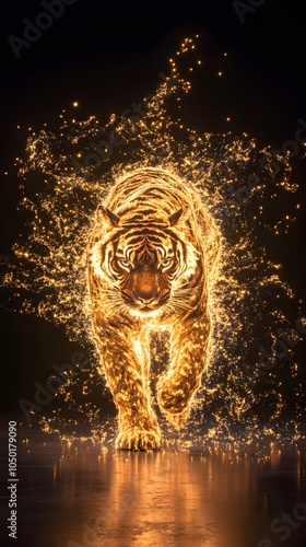 The tiger in the firelight