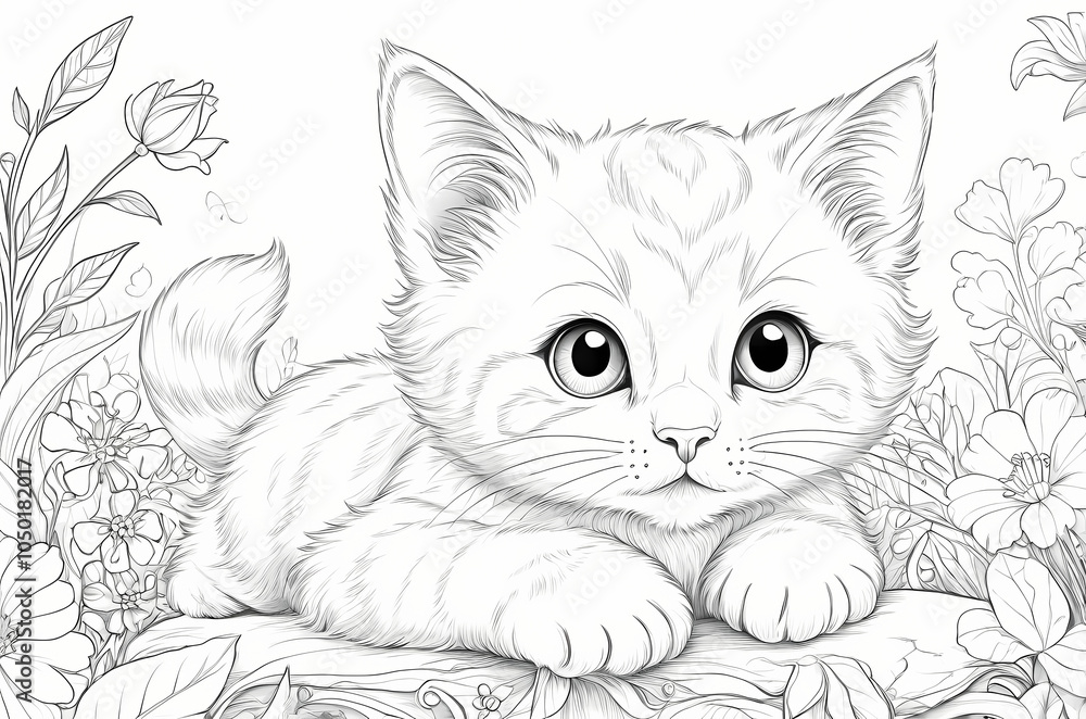 custom made wallpaper toronto digitalA delightful coloring book featuring adorable cat illustrations, perfect for children and adults alike. Each page showcases a different cat in various poses and settings, ready to be brought to life