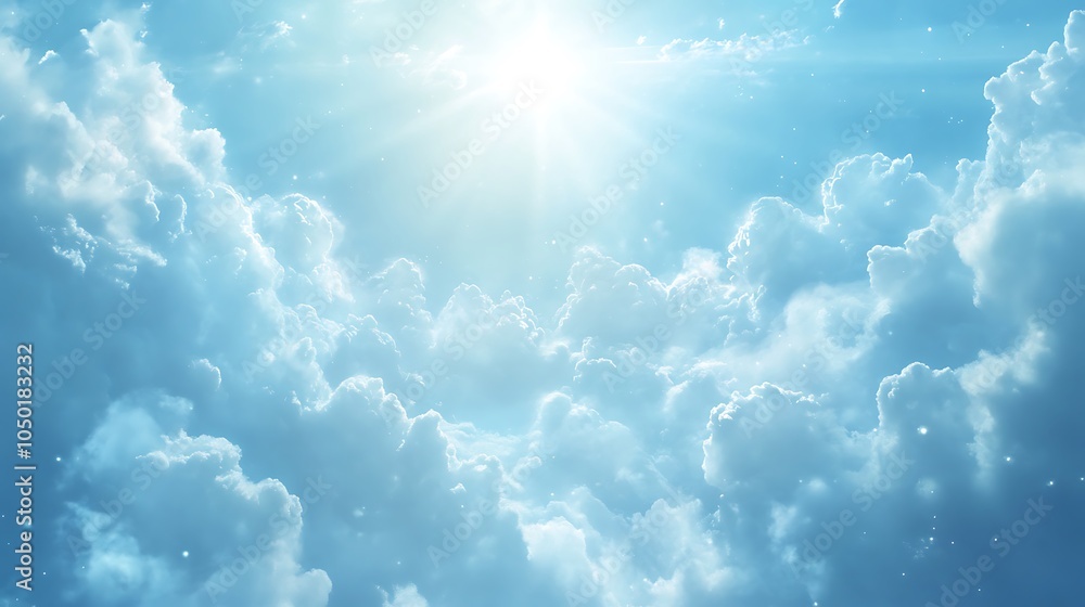 High-resolution close-up of fluffy white clouds against a bright blue sky High-resolution close-up of fluffy white clouds against a bright blue sky