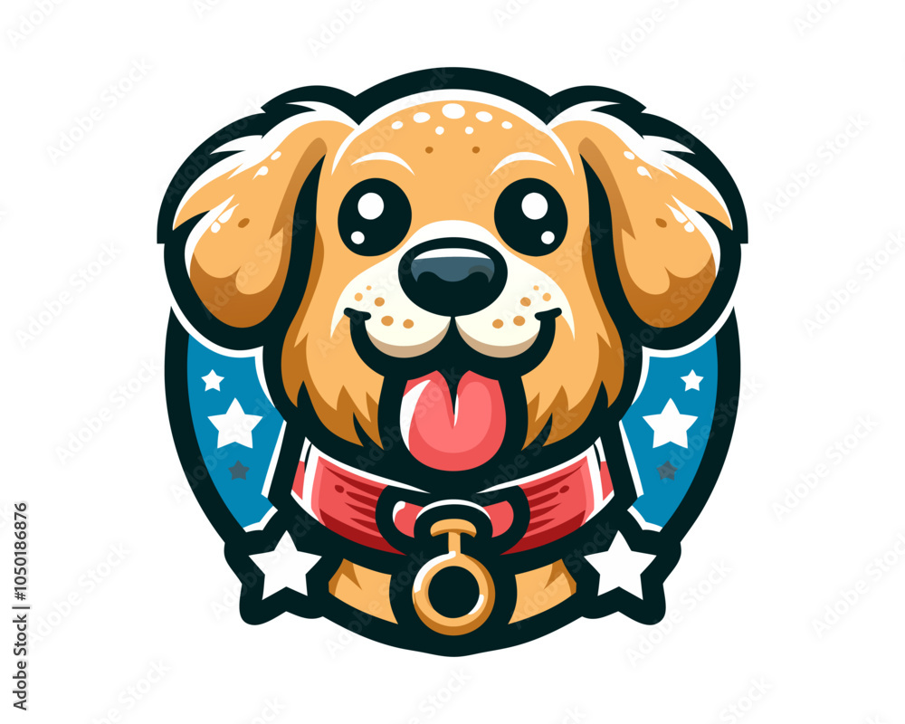 Dog Cartoon Logo Icon Vector Illustration. Dog Cartoon Logo Icon Vector Illustration.