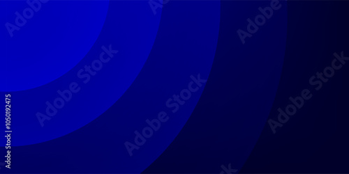 Abstract dark blue background with circles. Vector illustration