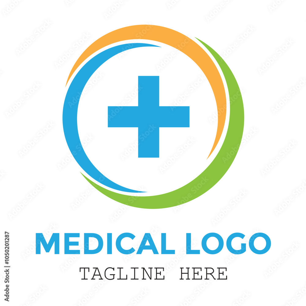 Obraz premium Circle colorful modern medical special minimalist logo design
