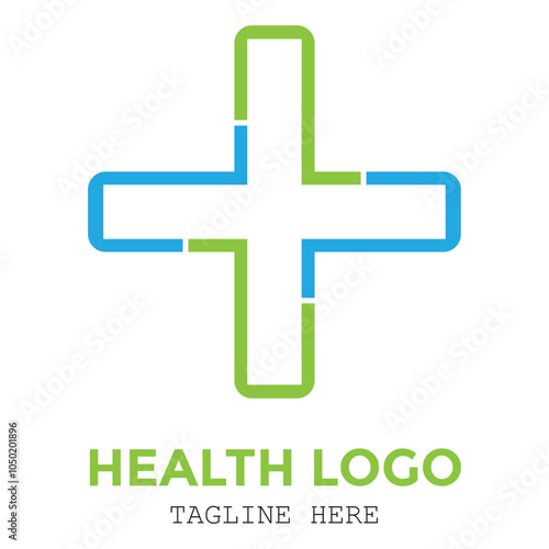 City of health medical cross minimalist  logo design