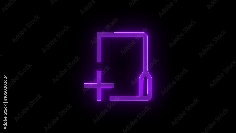 New folder stroke icon glowing neon animation New folder stroke icon glowing neon animation