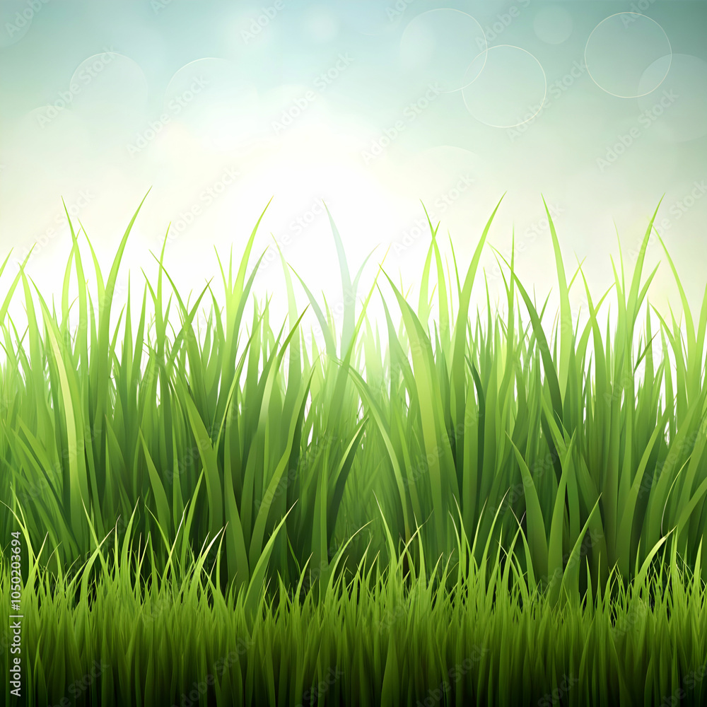 Fototapeta premium grass border silhouette realistic design